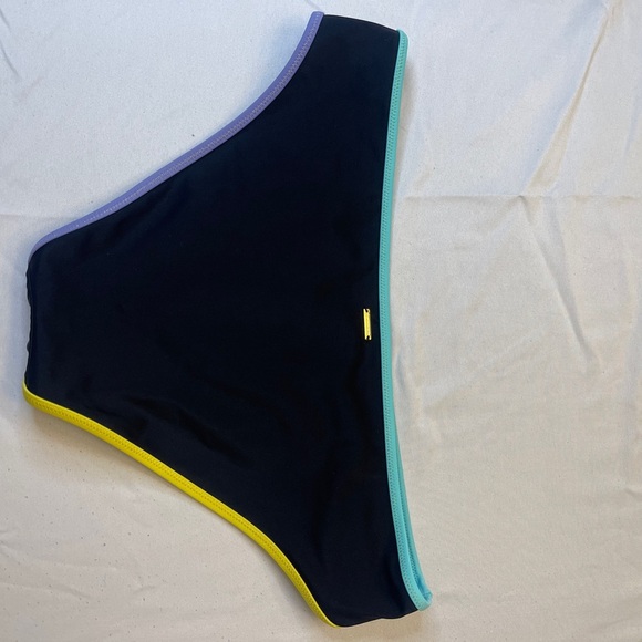 Victoria's Secret Black Bikini Bottom with Colorful Trim - Picture 2 of 3